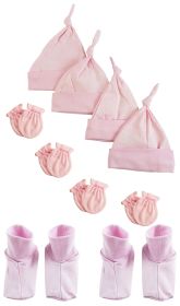 Girls Knotted Caps , Booties and Mittens - 10 Piece Set