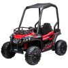 Off-Road UTV 12V Electric Kids Ride On Car High Roof Remote Control Lights MP3 Music 1.8-3.7 mph Red Black