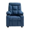 Kids Reclining Chair, Toddler Recliner with Cup Holders and Pockets, 107° to 126° Adjustable Backrest