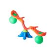 Kids Seesaw, 55 lbs Load Capacity per Seat, Sit and Spin Teeter Totter with Handles, Kids Outdoor Playground Equipment