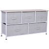40L Storage Cube Dresser with 5 Drawers, Horizontal Organizer, Fabric Bins for Bedroom