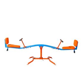 Kids Seesaw, 300 lbs Load Capacity, Sit and Spin Teeter Totter with Easy-Grip Handles, Kids Outdoor Playground Equipment, Outside Toys
