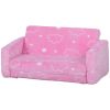 Couch with Glow in the Dark Cloud Patten, Washable Cover, Pink