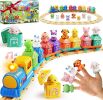 Toddler Boy Girl Toys 1-2-3, Train Set for Toddlers 2-4 with Music & Light, Toys for 1 2 3 Year Old Boy Girl