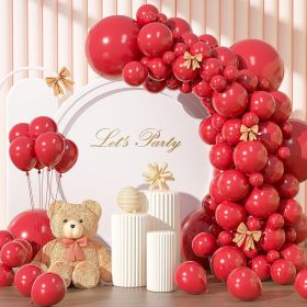 135pcs Red Balloon Arch Kit Different Sizes of 18 12 10 5 Inch Red Party Decorations for Baby Shower Gender Reveal Wedding Birthday Party Decorations