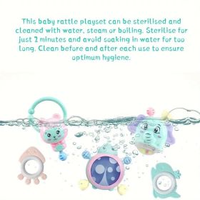 Baby Rattle Toy Set, Baby Grip Rattle, Easy Grip Sensory Clasp, Baby Development Learning Music Toy