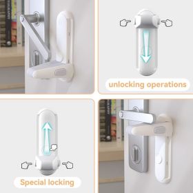2 Pcs Door Lever Locks for Childproof & Pet proof, Door Handle Locks for Toddlers, Baby Safety Locks for Toddlers