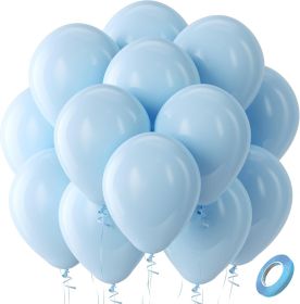 Pastel Blue Latex Party Balloons - 100 Pack 12 inch Round Helium Light Blue Bridal Blue Balloons for Wedding Bridal Shower Gender Reveal Birthday Part