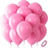 Pink Balloons Latex Party Balloons - 100 Pack 12 inch Round Helium Pink Balloons for Birthday Wedding Anniversary Bridal Shower Gender Reveal Party De