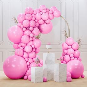 PartyWoo Pink Balloons 100pcs Different Sizes of 36 18 12 10 5 Inch Matte Pink Balloon Arch Kit for Baby Shower Gender Reveal Princess Bachelorette En