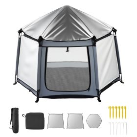 Baby Playpen, Pop Up Toddler Playpen with Canopy