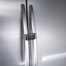Fridge Freezer Refrigerator Cabinet Lock Latch, (2 Packs) Adjustable French Door Guard for Toddlers Children Kids Special Needs
