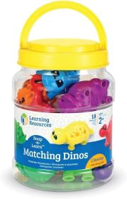 Snap-n-Learn Matching Dinos - Dinosaur Toys, Mini Plastic Figures, Sensory Bin, Toddler Travel Games, Shape Sorter, Preschool, Fine Motor Skills