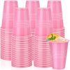 50 Pack Disposable Plastic Cups 16 Oz Solid Color Drinking Cups Party Supplies Strong and Sturdy Drinkware Cup For Birthday, Wedding, Baby Shower