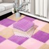 12 Pcs Plush Interlocking Carpet Tiles, Non-Toxic Foam Carpet Tiles for Toddler Baby, Machine-Washable, Anti-Slip