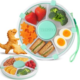 Snack Spinner for Toddlers – Green Rotating Snack Container, BPA & PVC-Free Baby Snack Box, Spill-Proof Toddler Snack Container with Hand Strap