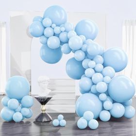 PartyWoo Baby Blue Balloons 100pcs Different Sizes of 18 12 10 5 Inch Light Pastel Sky Aqua Blue Balloon Arch Kit Garland for Graduation Baby Shower G