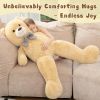 Giant Teddy Bear 4 Feet, Cute Big Teddy Bear Plush 47inch Stuffed Animal, Classic Girlfriend Boyfriend Gift Birthday Baby Shower Decorations, Brown
