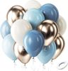 Dusty Blue Gold Balloons Kit