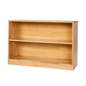 Montessori Bookshelf, 35.4 in Width Toy Storage Organizer, 2-Tier Kids Display Storage Cabinet, Daycare Furniture, Kids Bookshelf for Bedroom, Nursery
