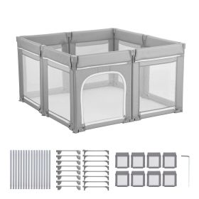 Baby Playpen, 78.7″ x 70.1″ Extra Large Toddlers Playpen, Foldable Baby Fence Play Yard with Zippered Door & Soft Breathable Mesh