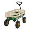 Pull-Along Wagon for Kids, 39 in Toddler Wagons with Foldable Wooden Panel & Handle, Supports up to 551 lbs, 10" All-Terrain Tires