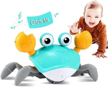 Crawling Crab Baby Toy - Infant Tummy Time Toys 3 4 5 6 7 8 9 10 11 12 Babies Boy 3-6 6-12 Learning Crawl 9-12 12-18 Walking Toddler 36 Months Old Mus