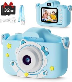 Kids Camera Toys for 3-8 Year Old Girls Boys, Toddler Digital Video Camcorder with Cartoon Soft Silicone Cover