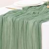 Sage Green Cheesecloth Table Runner Fall Thanksgiving Boho Rustic Farmhouse Gauze 120 inch 10FT Cheese Cloth Runner for Wedding Party Baby Shower Birt