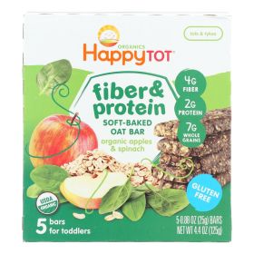 Happy Tot Soft Baked Oat Bar Organic Apples & Spinach - Case Of 6 - 5/.88oz