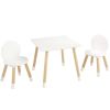 Kids Table and 2 Chairs Set, Toddler Table and Chair Set, Children Multi-Activity Table for Art, Craft, Reading, Learning, 1 Table and 2 Chairs