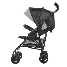 Lightweight Stroller, Compact Easy Fold MultiPosition Recline Canopy Backrest, Carbon Steel Frame, Large Storage Basket,Cup Holder