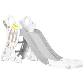 Kids Indoor Slide for Toddlers Ages 1.5-3, Small Toddler Slide, Space Toy Playset for Girls and Boys, Gray
