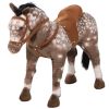 Kids Ride on Horse with Neighing Sound, Saddle for Ages 3-8