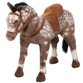 Kids Ride on Horse with Neighing Sound, Saddle for Ages 3-8