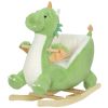 Baby Rocking Horse, Kids Ride On Dragon Toy with Realistic Dragon Roar and Safety Belt for Kids 18-36 Months, Green
