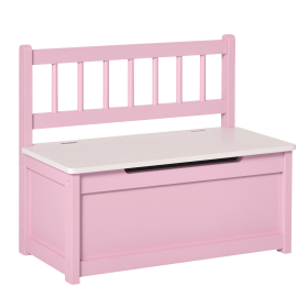 Toddler Toy Box Storage Bench with Large 27 L Interior, Kids Storage Bench Seat with Storage for Toddler Playroom Furniture, Kids Bedroom Furniture
