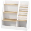 4 Tier Kids Bookshelf and Toy Storage Organizer with Book Rack, for Living Room, Kids Room, Playroom, Bedroom, White