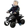 No Power 4 Wheels Ride on Toy for Kids, Foot To Floor Slider Toddler Ride-on Car with Music, Lightening, for 18-36 Months Black