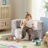 2-in-1 Toddler Chair Glow in the Dark Kids Couch with Cover Convertible Sofa