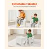 Montessori Weaning Table and Chair Set, Wooden Toddler Table and Chair Set for Aged 1-5, Adjustable Height Kids Montessori Chair and Activity Table