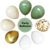 Sage Green Gold White Balloons, 67pcs 12 Inch Sand White and Green Gold Confetti Party Balloons for Baby Shower, Safari, Birthday, Graduation