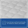 Waterproof Quilted Fitted Crib & Toddler Mattress Pad: Hypoallergenic, Quilted, All Around Elastic