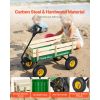 Pull-Along Wagon for Kids, 39 in Toddler Wagons with Foldable Wooden Panel & Handle, Supports up to 551 lbs, 10" All-Terrain Tires