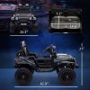 12V Ride on Car, Ride on Truck w/ Remote, 4 Suspension Wheels, 3 MPH Max Speeds, Music, Horn, Lights, Black
