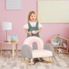 Gray Kids Rocking Chair Soft Armchair for Nursery Kindergarten Playroom Ideal Gift for Boys Girls 3-5