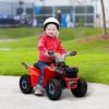 Kids ATV 6V Ride-On Four-Wheeler with Forward Reverse Red Durable Wheels for Toddlers 18-36 Months