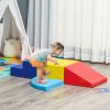 4-Piece Soft Foam Play Set for Toddlers, Climber Playtime Corner, Climbing & Sliding Toys, Multicolor
