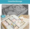 18 Pack Baby Clothes Organizer, Dresser Drawer Organizer for Baby Clothing, Foldable Fabric Closet Drawer Storage Bins, Dresser Dividers for Bra