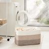 65L Laundry Basket for Decorative Nursery Blanket,Toys,Dirty Clothes and Magazine in Shelves,Baby Room,and Living Room